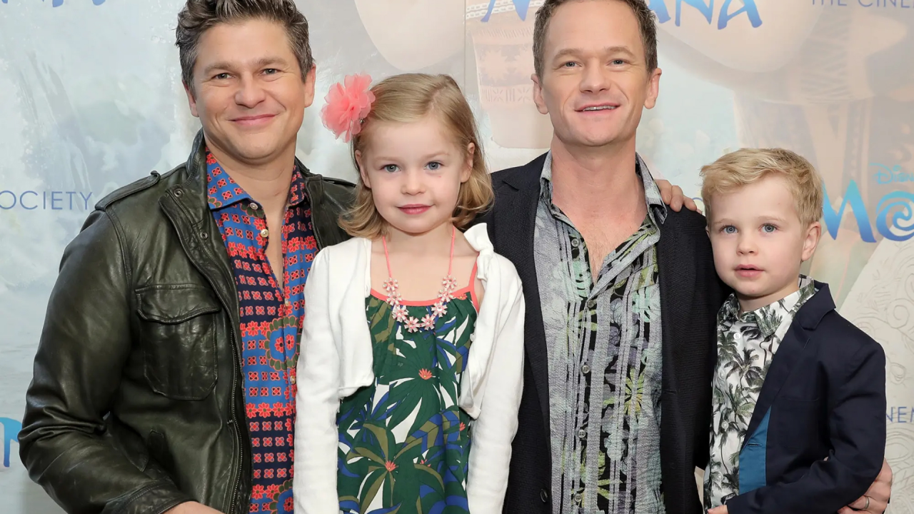 Дэвид Бартка и Нил Патрик Харрис с детьми
