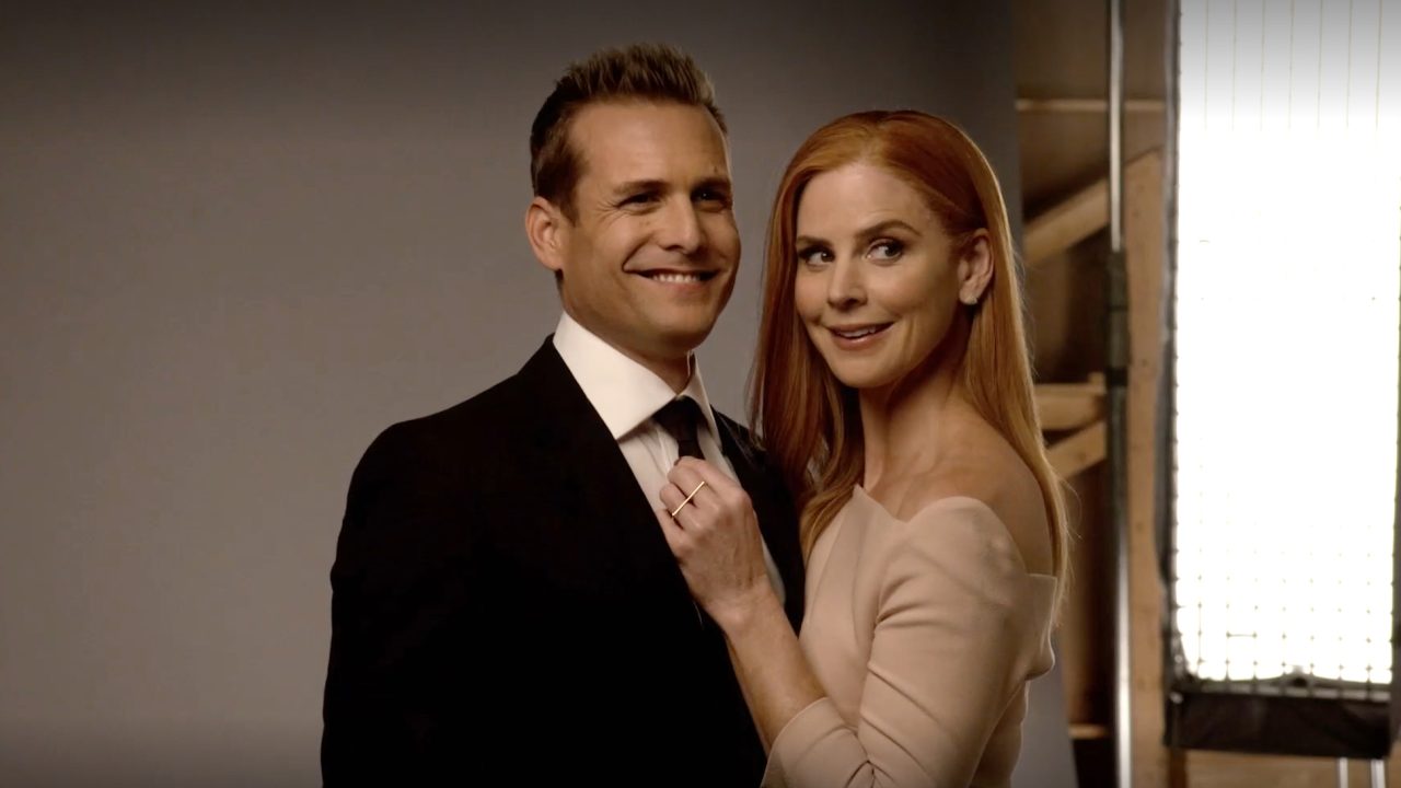 Sarah Rafferty and Gabriel Macht in Suits